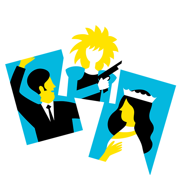 声優キャスティング現場を表現したイラスト